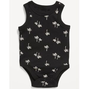 Old Navy Black and White Palm Print Kids Bodysuit